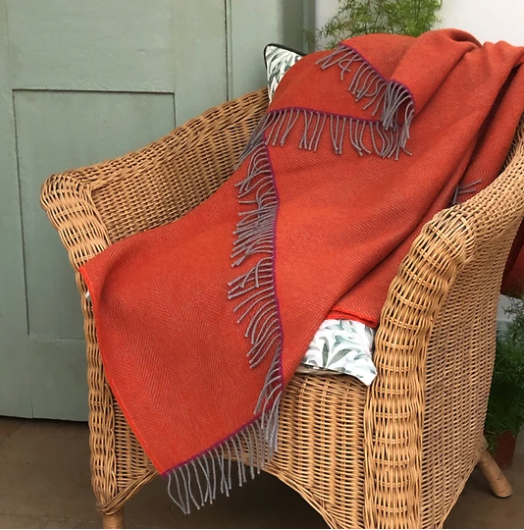 Orange Cadmium Throw