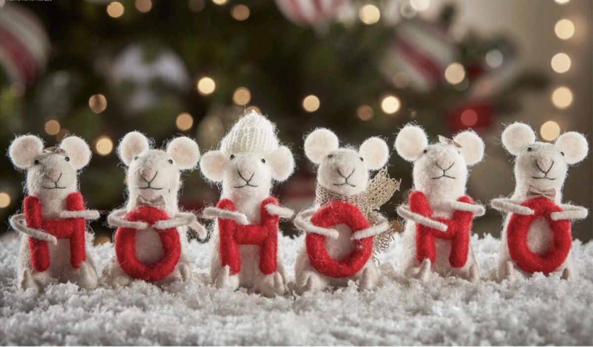 felt christmas mice